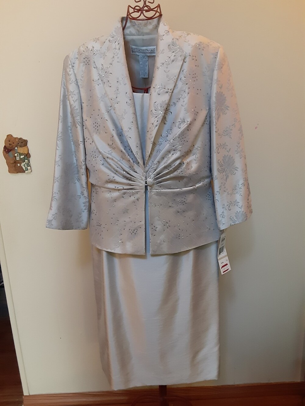Jessica Howard 12 Jacket Dress Champagne Formal wedding gala mother of the bride
